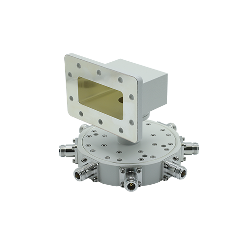 8 way, radial combiner, s-band, 2.7-3.5 ghz, bandwidth 400 MHz, wr284, 30kw, rfhic corporation